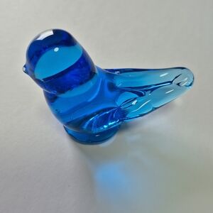 Ron Ray 1995 Vintage Signed Glass Bluebird Of Happiness Collectible Figurine #1